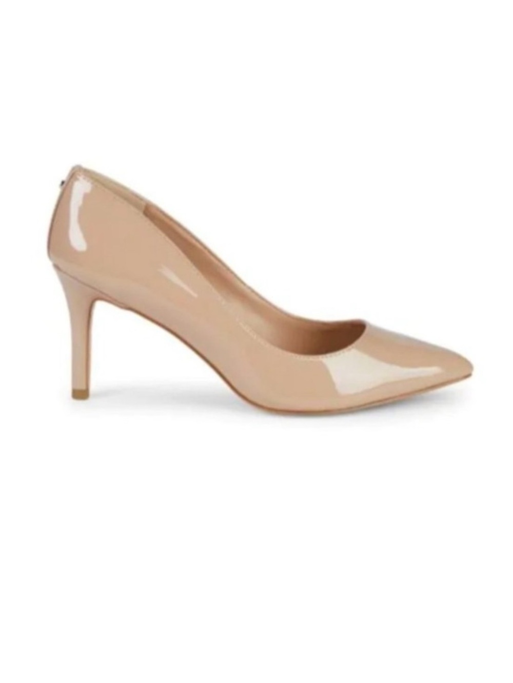 BCBGeneration Marci Pointed Toe Classic Pumps Heels Nude Patent Dove  Sz.9